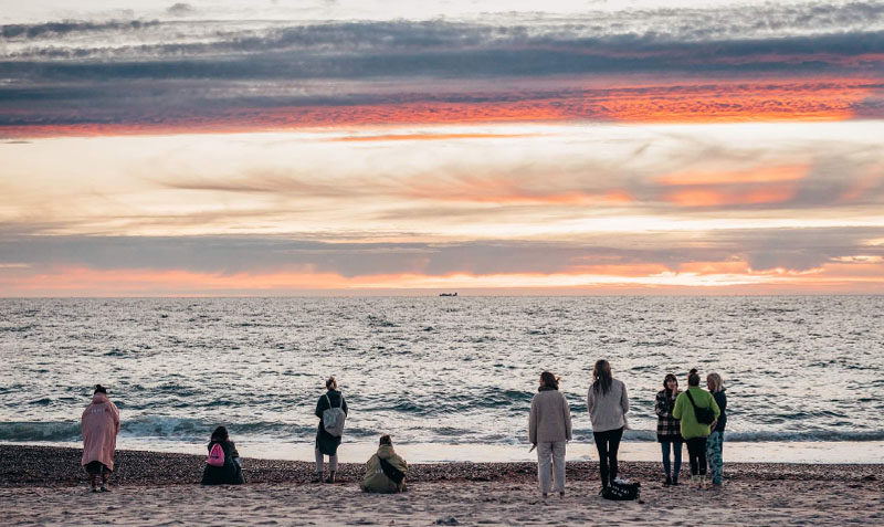 Lua Lua retreats på stranden